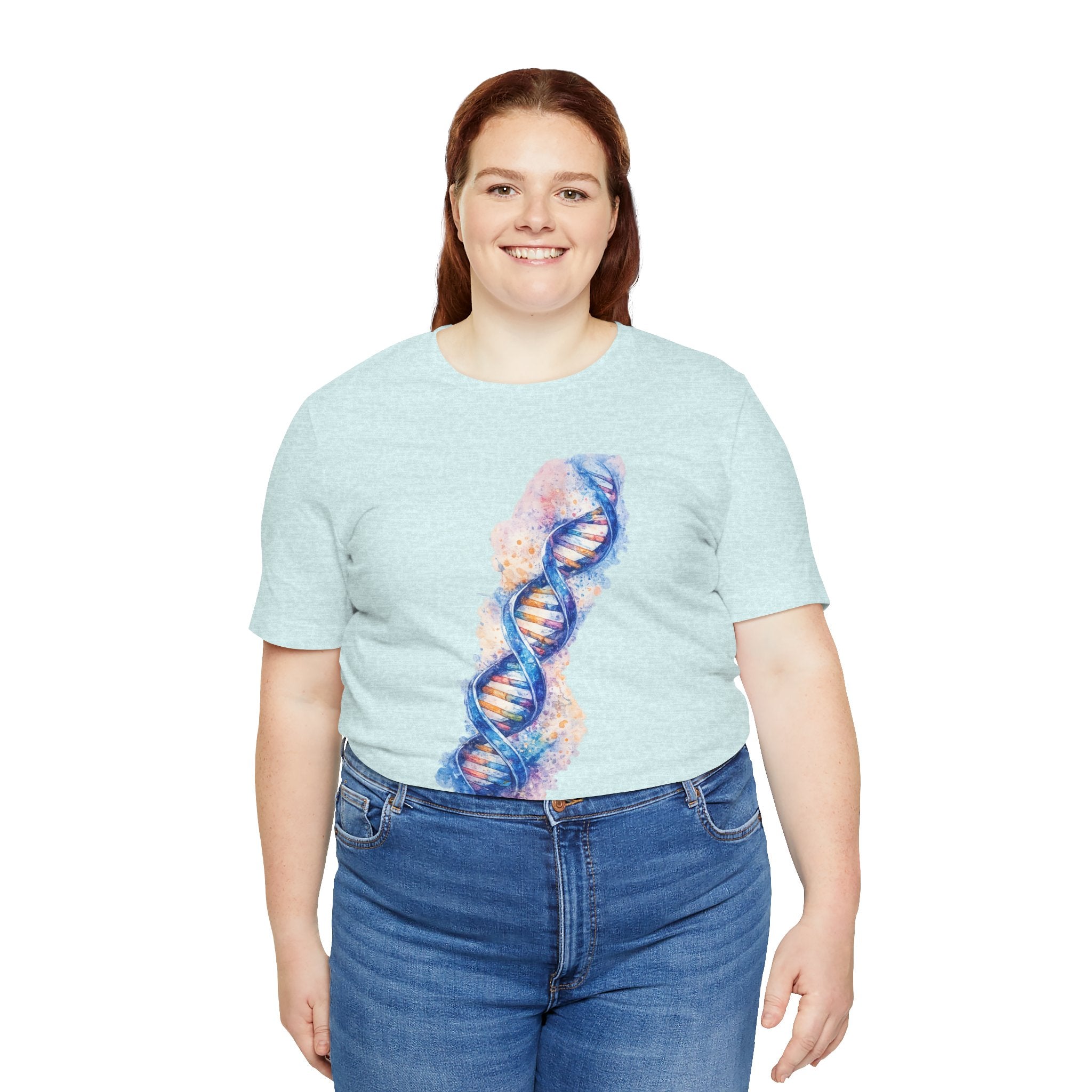 T-shirt - Watercolor DNA Double Helix | Elegant Genetics & Science Art Shirt