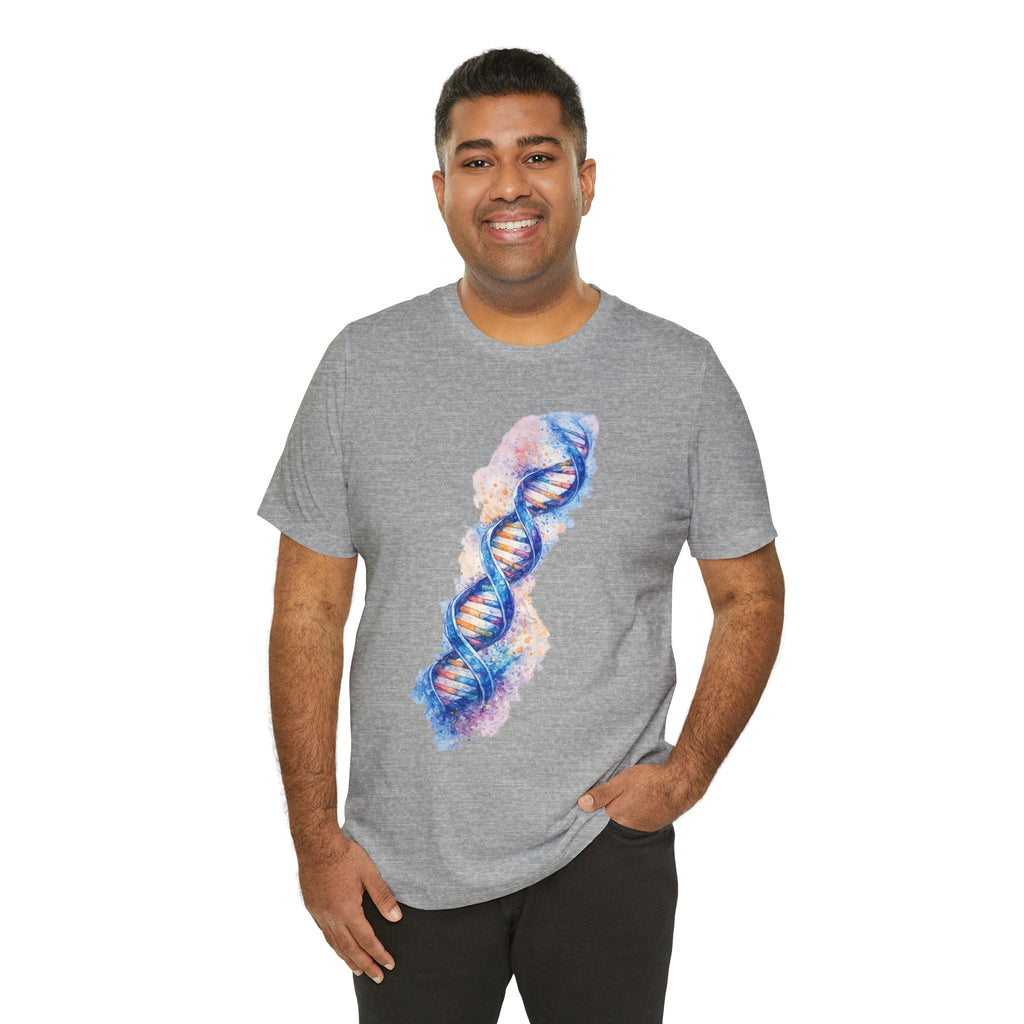 T-shirt - Watercolor DNA Double Helix | Elegant Genetics & Science Art Shirt