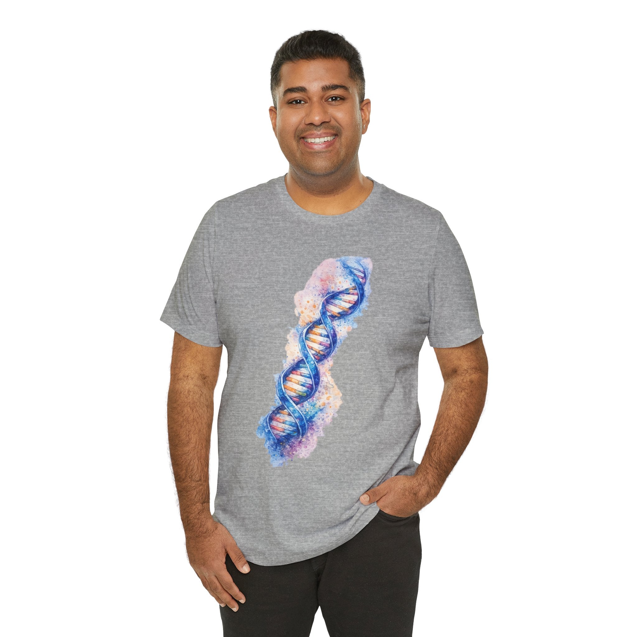 T-shirt - Watercolor DNA Double Helix | Elegant Genetics & Science Art Shirt