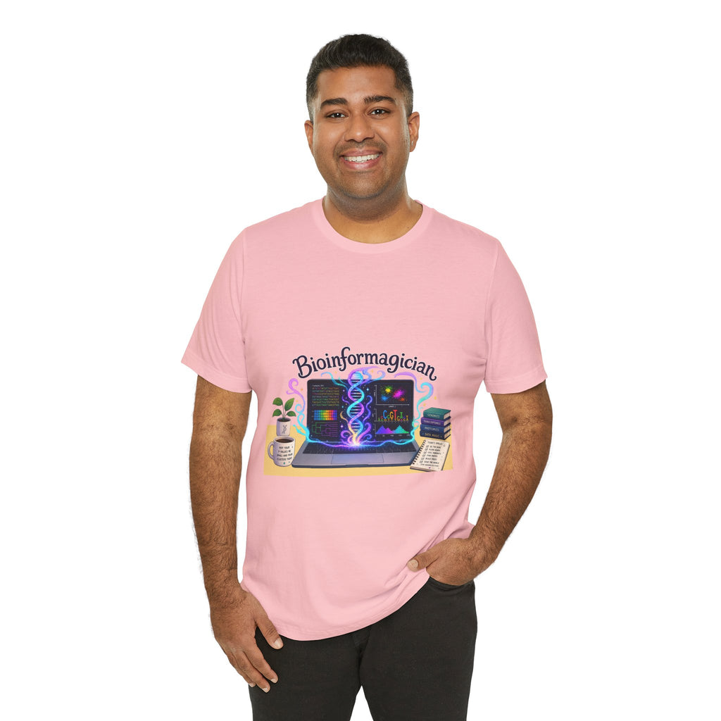 T-Shirt - Bioinformagician | DNA Code Laptop Graphic Tee