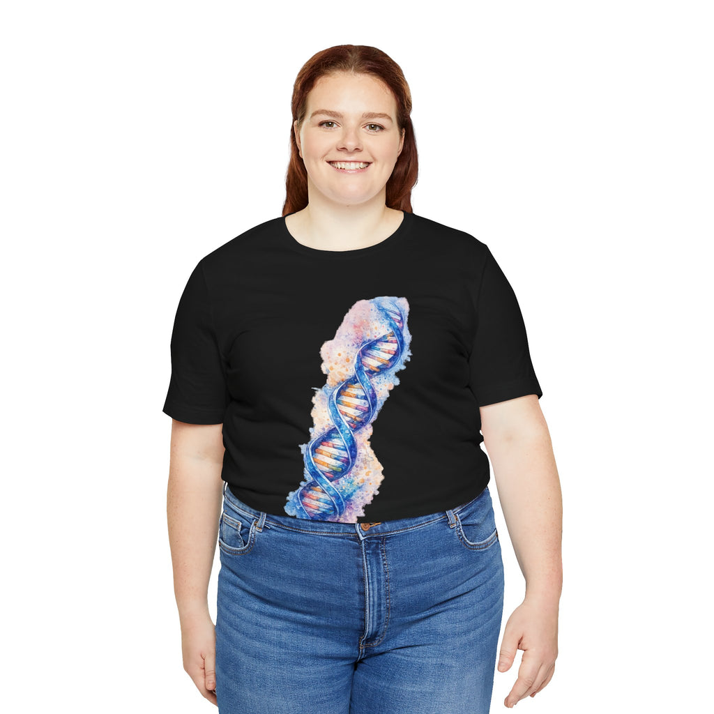 T-shirt - Watercolor DNA Double Helix | Elegant Genetics & Science Art Shirt