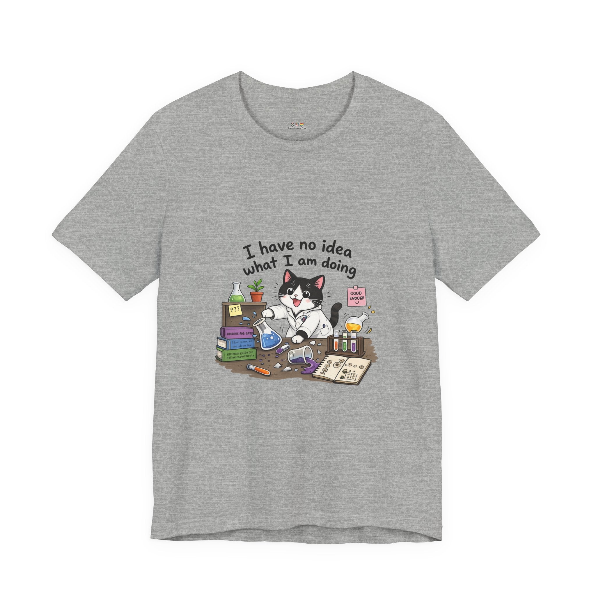 T-shirt - "I Have No Idea What I Am Doing" Funny Lab Cat T‑Shirt