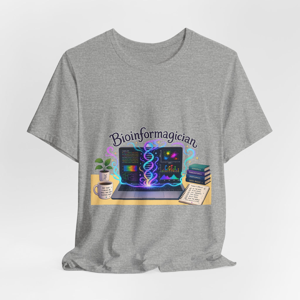 T-Shirt - Bioinformagician | DNA Code Laptop Graphic Tee