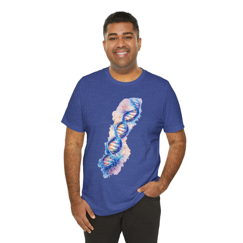 T-shirt - Watercolor DNA Double Helix | Elegant Genetics & Science Art Shirt