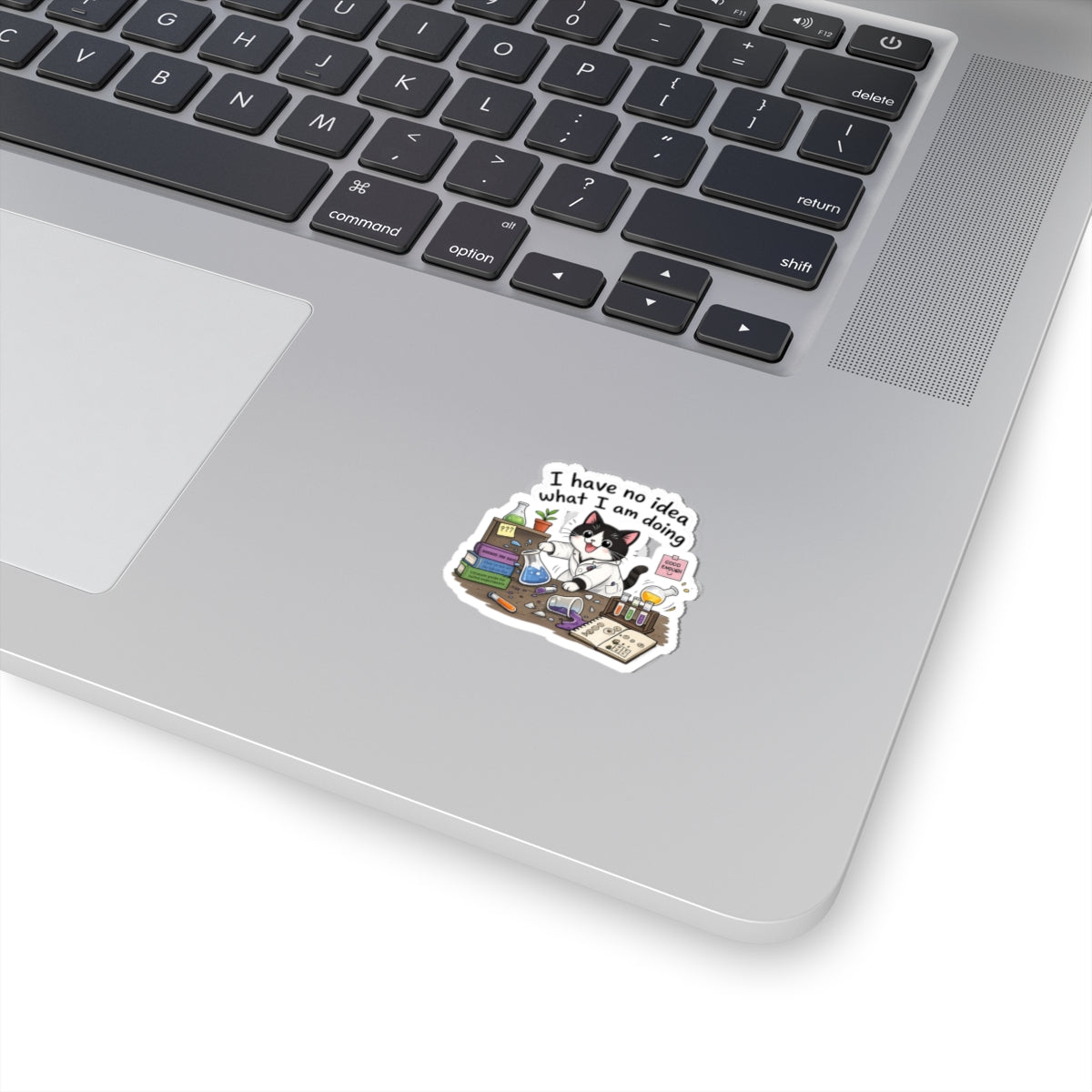 Sticker  - "I Have No Idea What I Am Doing" Funny Lab Cat
