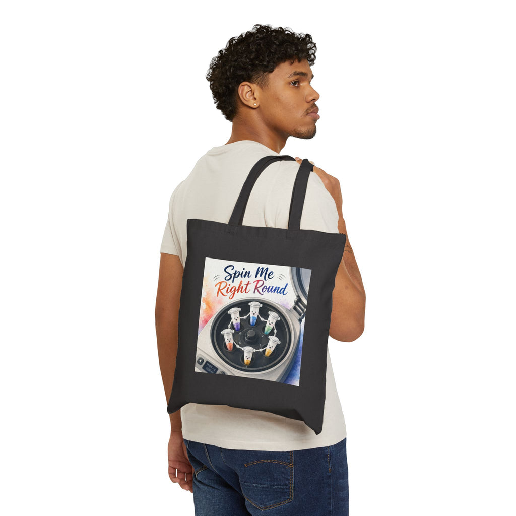 Tote Bag  - Spin Me Right Round | Funny Science Centrifuge Tote Bag