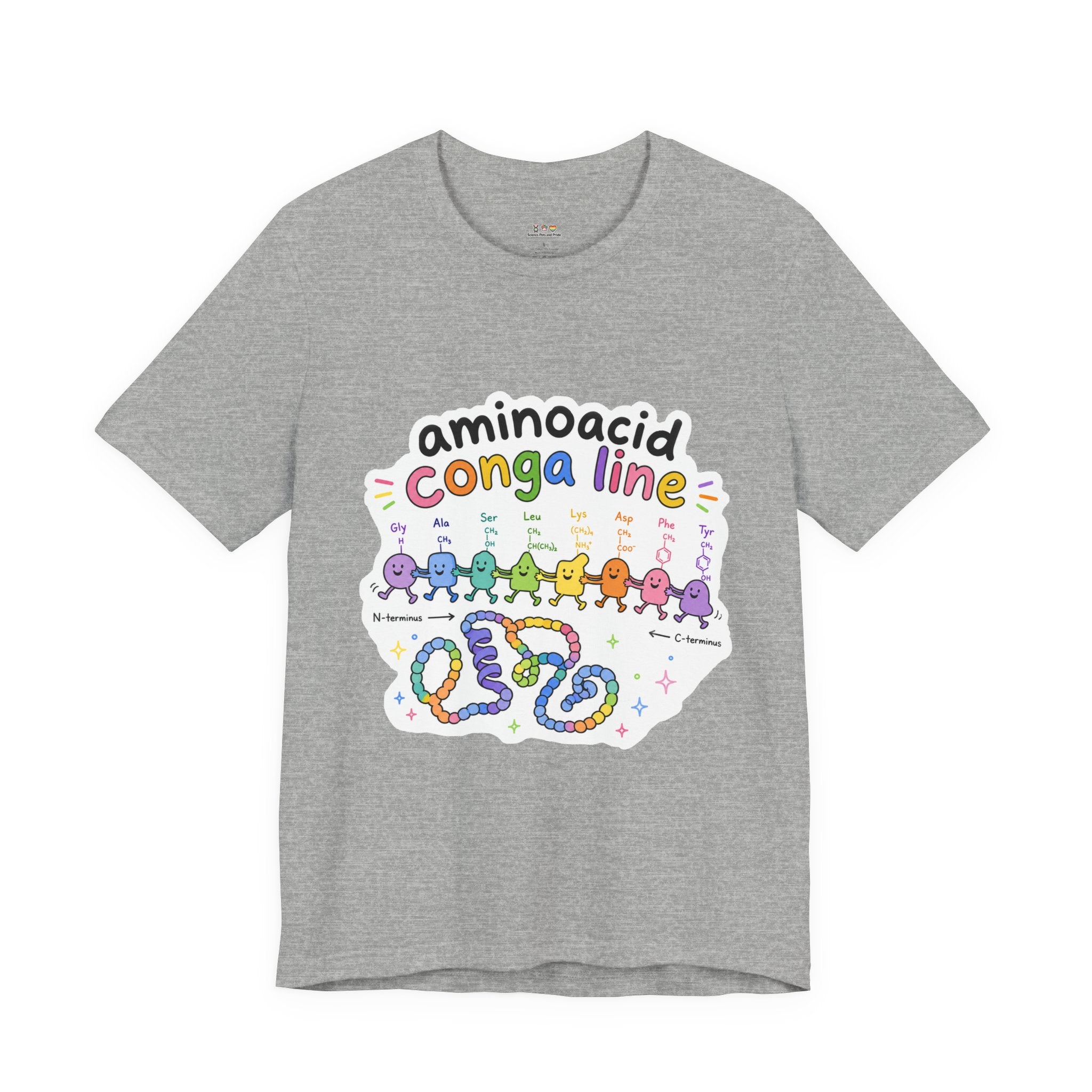 T-Shirt - Amino Acid Conga Line | Cute Protein Science Shirt